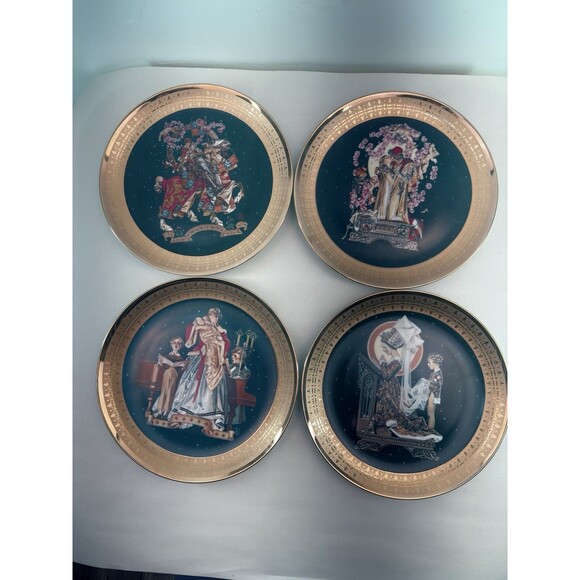 The Royal Comwall 1980 Classic Collection Four Plates By J.C. Letendecker - Picture 1 of 16